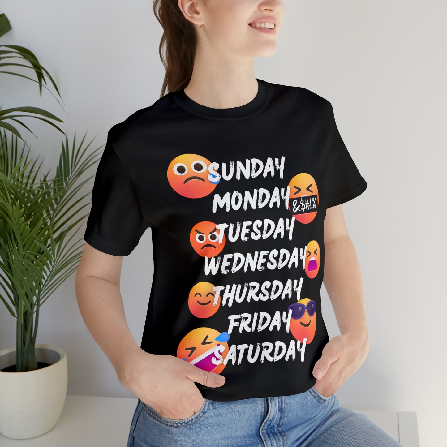 Emoji Day of the Week Jersey Short Sleeve Tee
