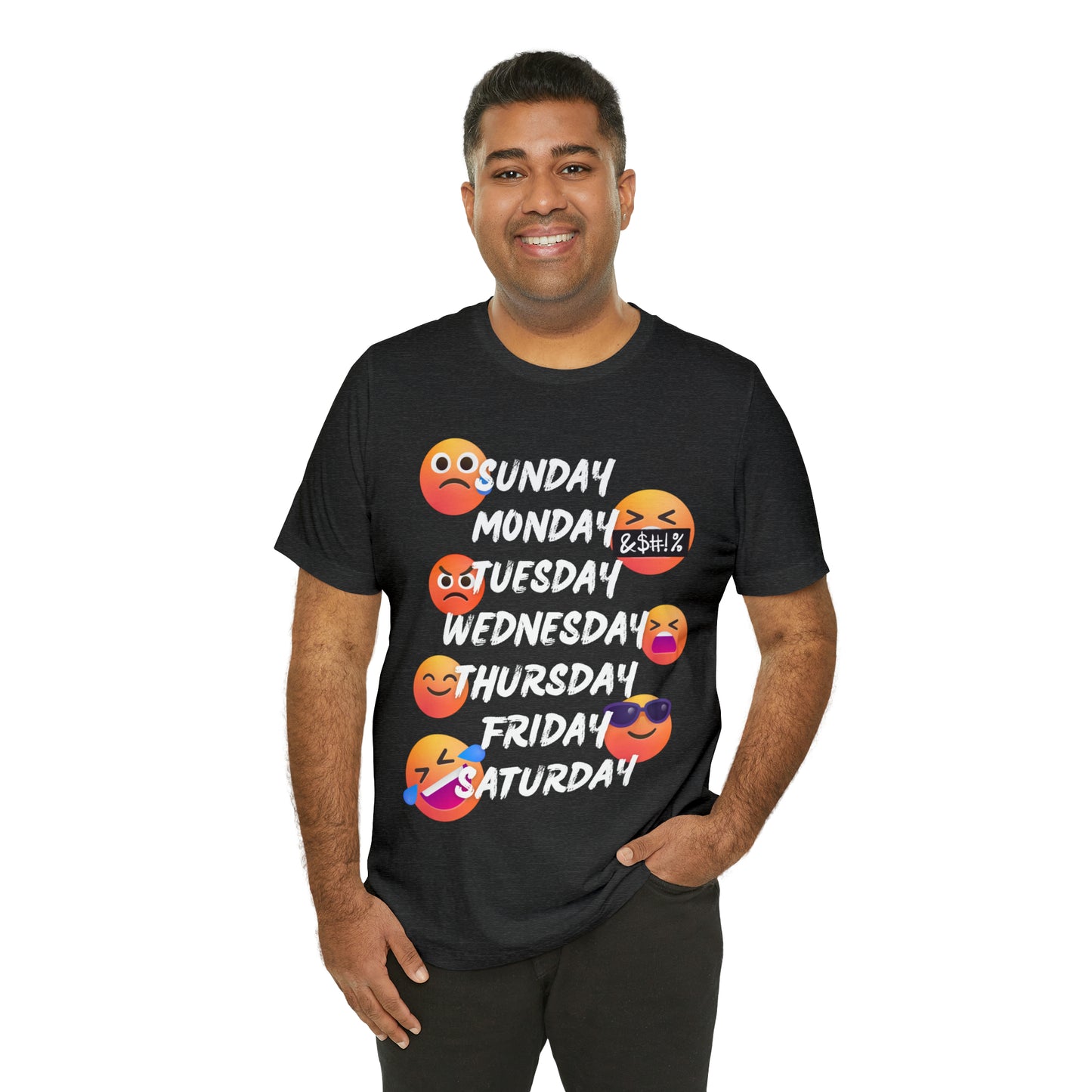 Emoji Day of the Week Jersey Short Sleeve Tee