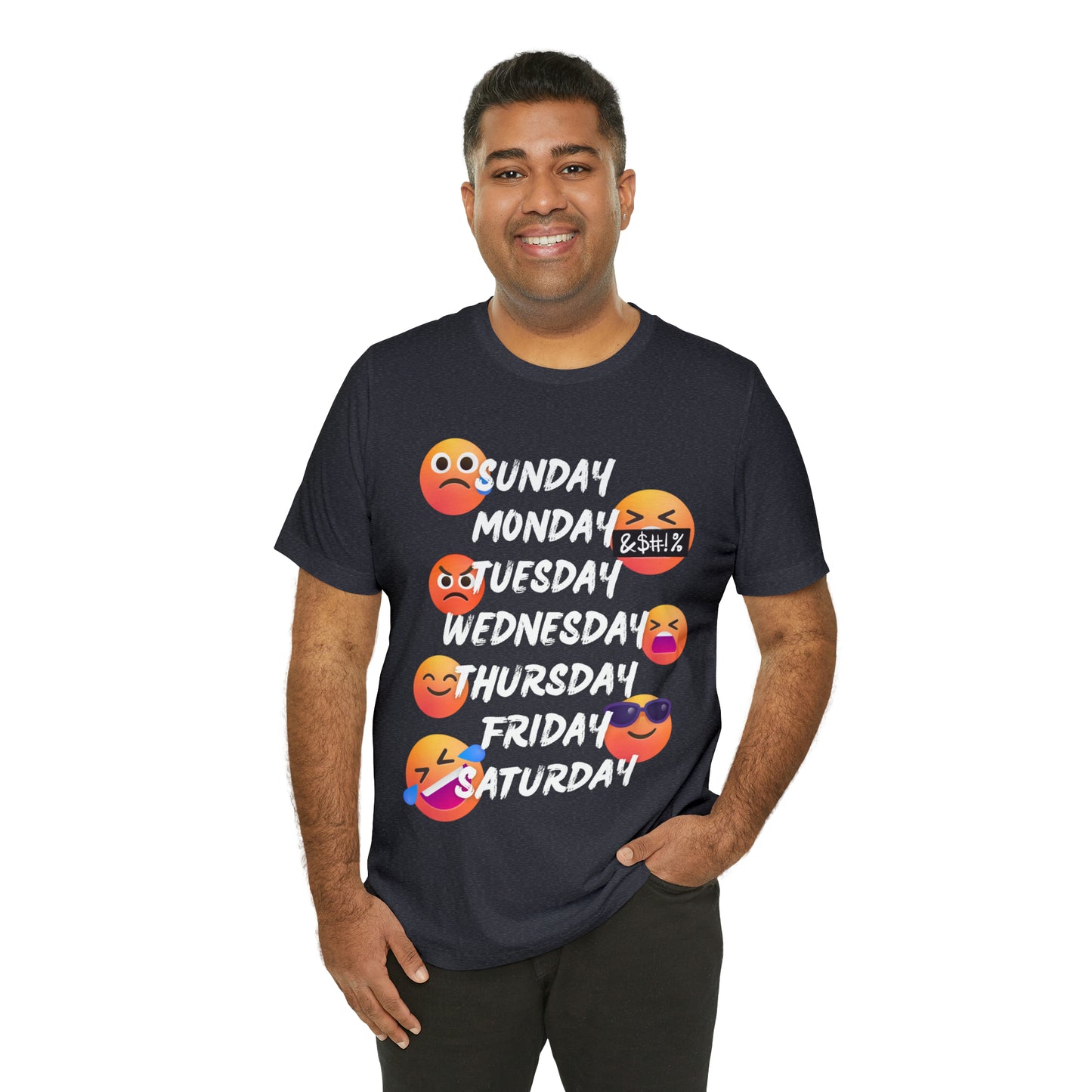 Emoji Day of the Week Jersey Short Sleeve Tee