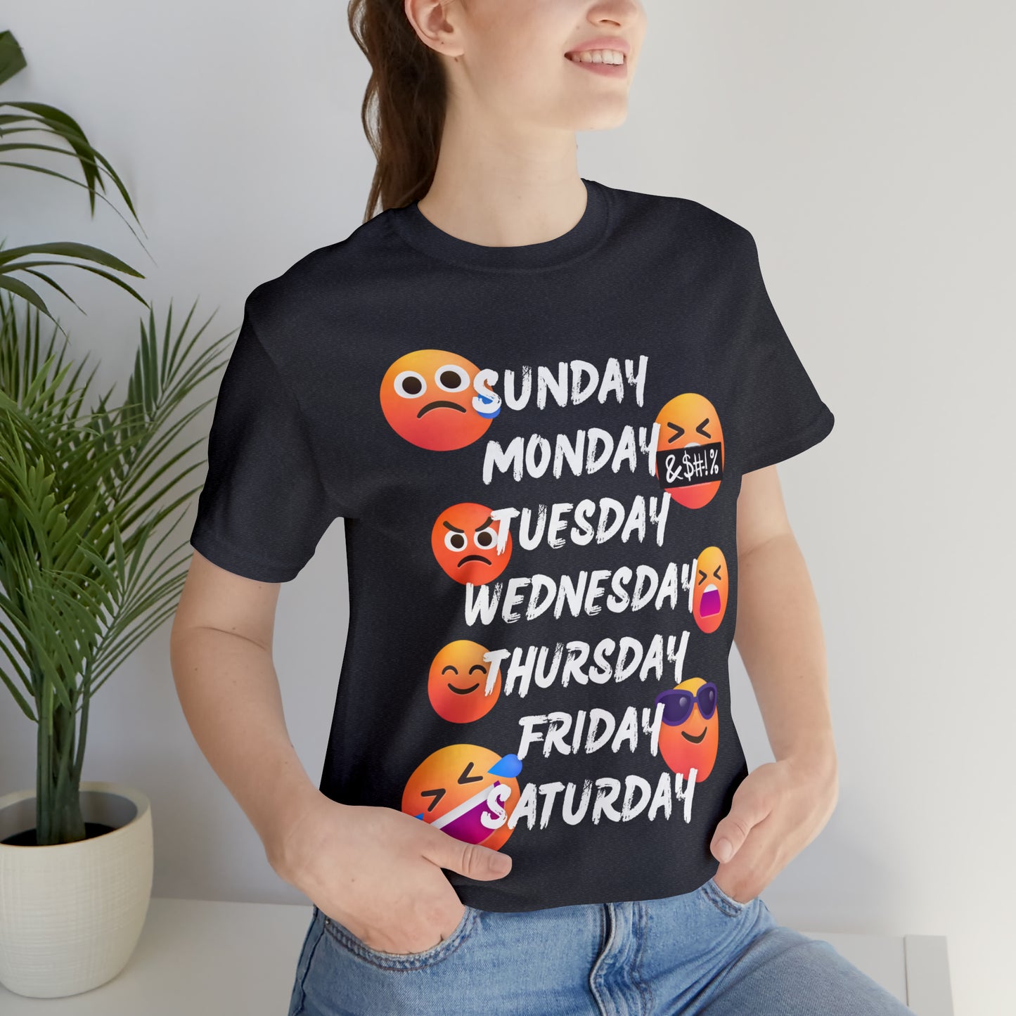 Emoji Day of the Week Jersey Short Sleeve Tee