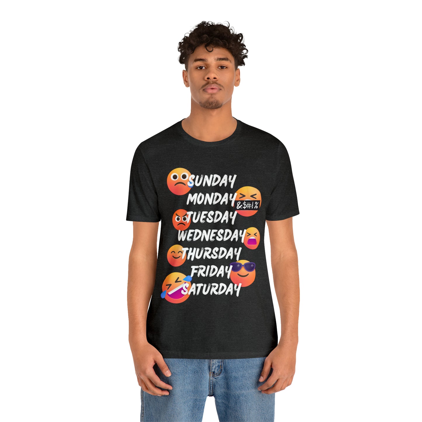 Emoji Day of the Week Jersey Short Sleeve Tee