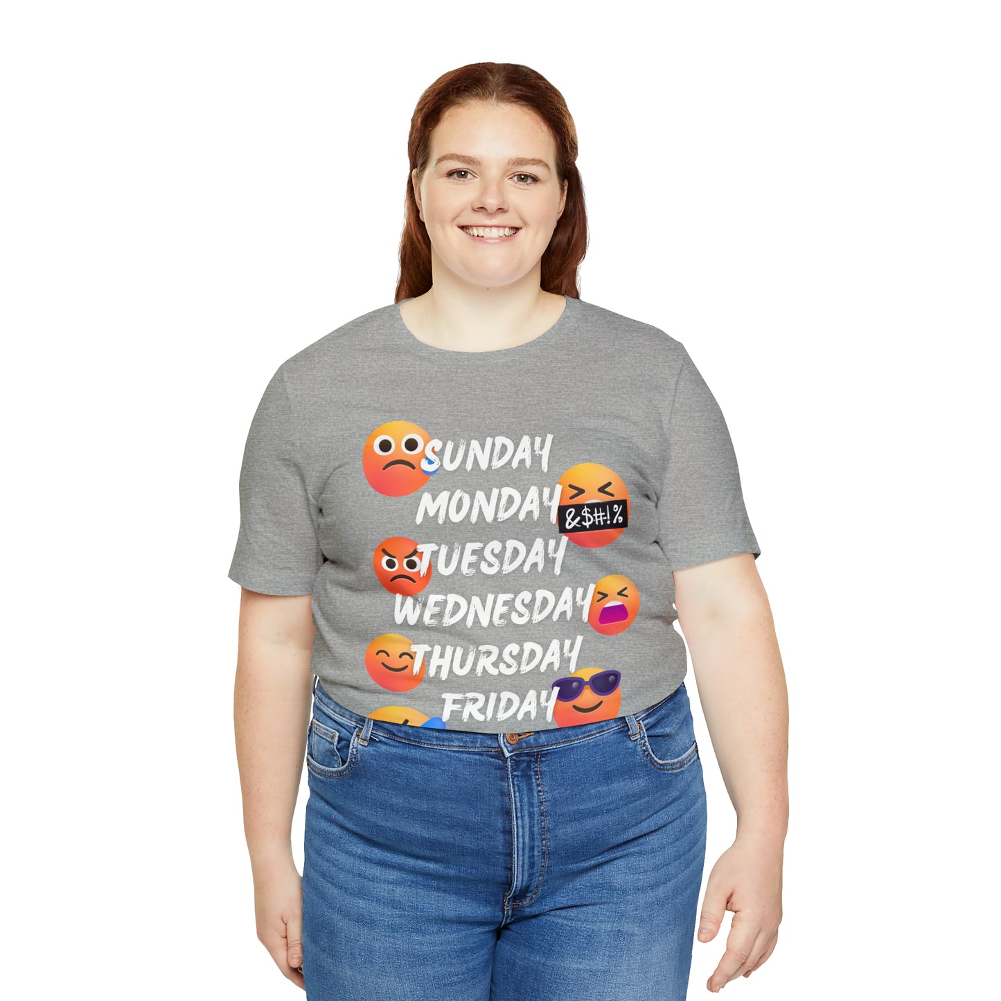 Emoji Day of the Week Jersey Short Sleeve Tee