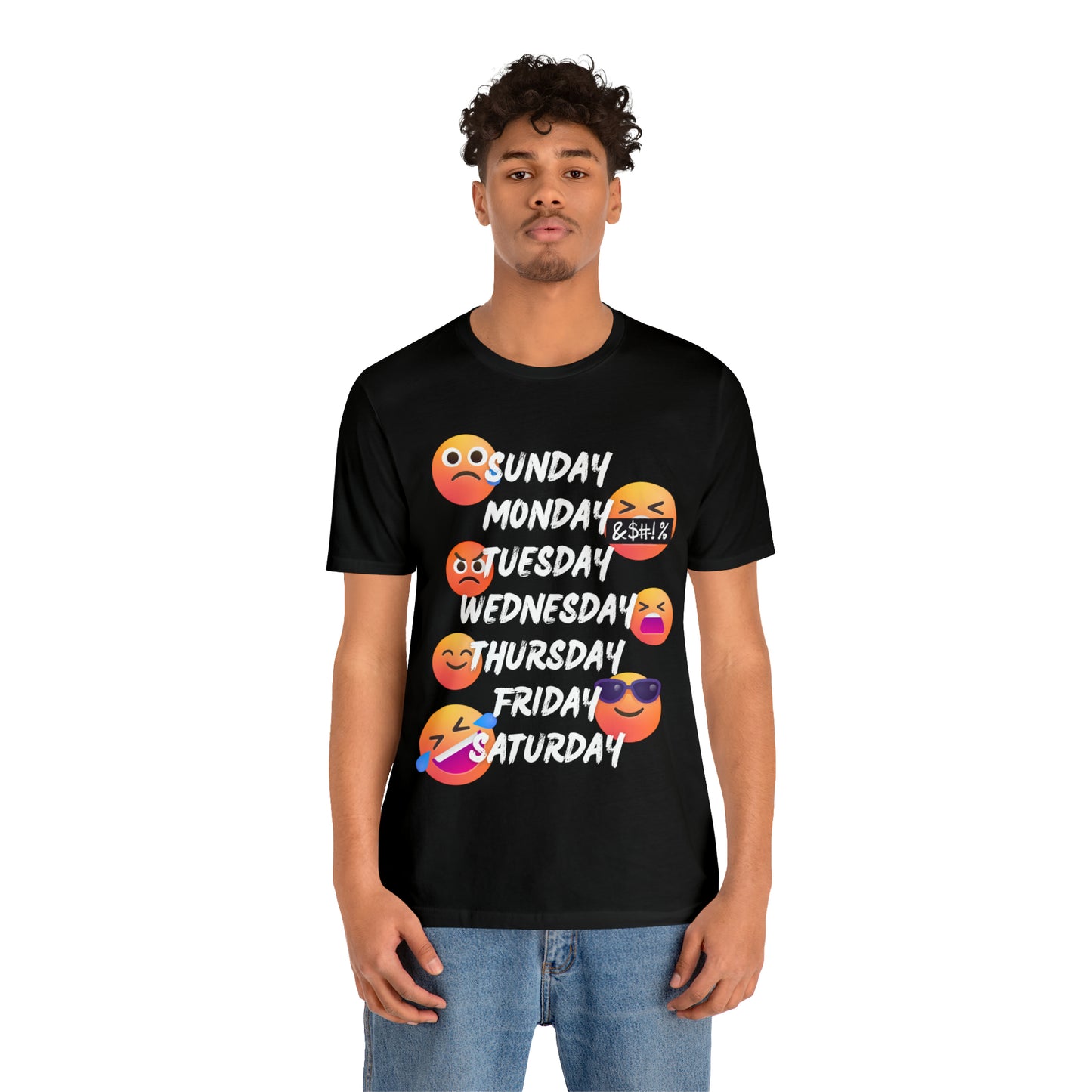 Emoji Day of the Week Jersey Short Sleeve Tee