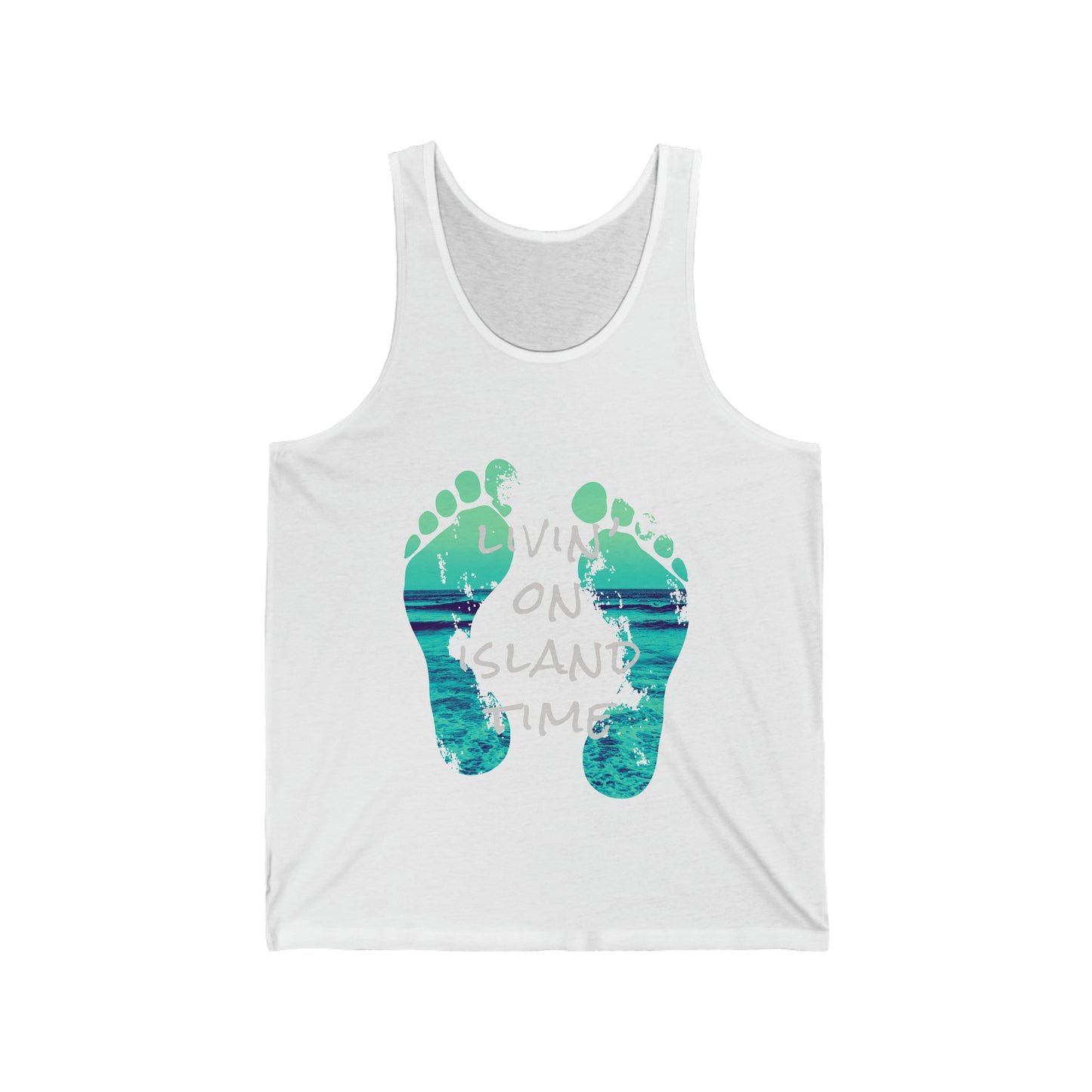 Livin' on Island Time Unisex Jersey Tank