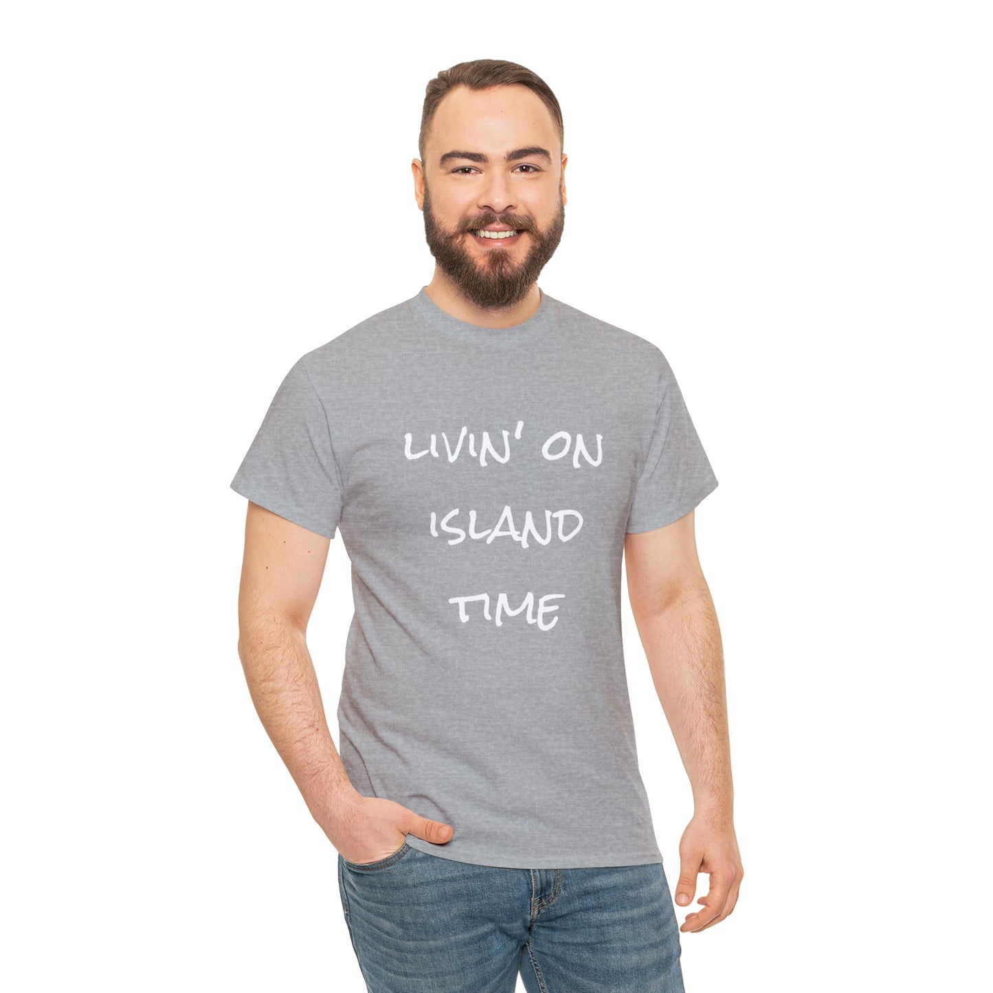 Livin' on Island Time Unisex Heavy Cotton Tee