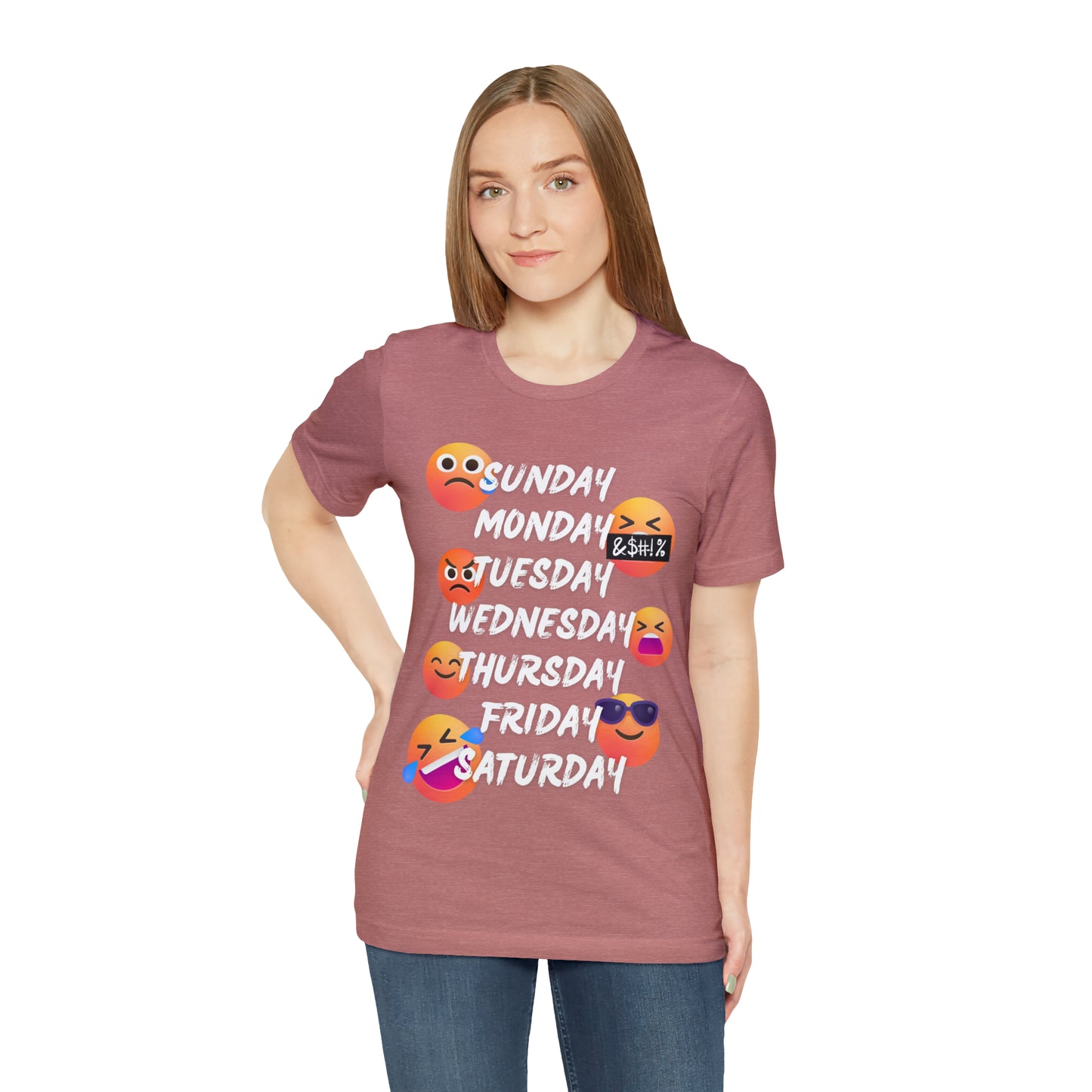 Emoji Day of the Week Jersey Short Sleeve Tee