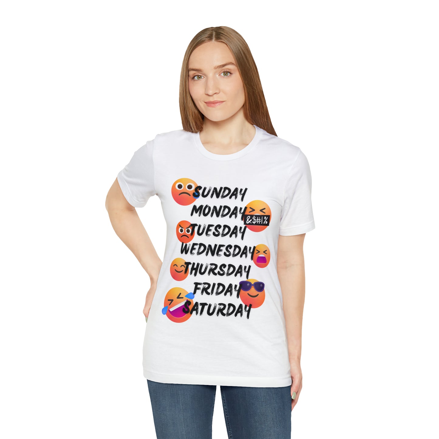 Emoji Day of the Week Jersey Short Sleeve Tee