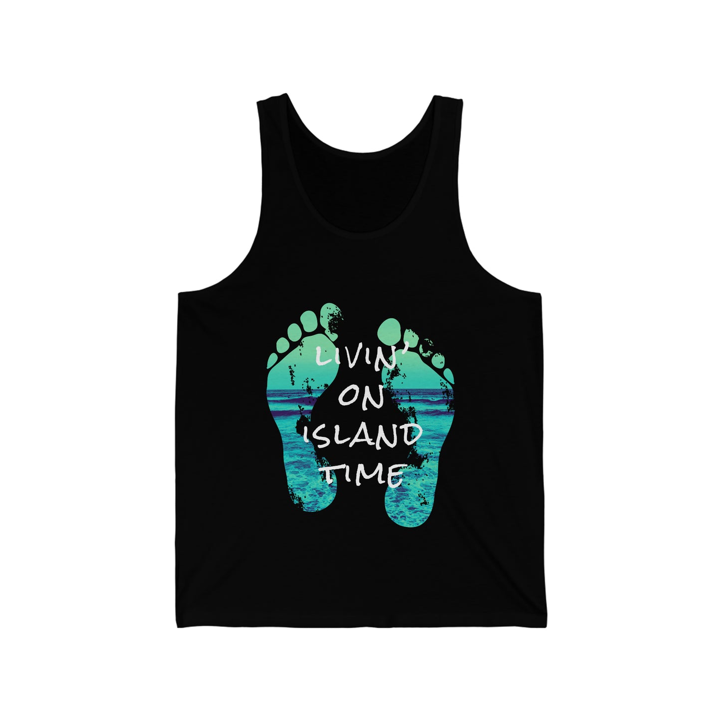 Livin' on Island Time Unisex Jersey Tank