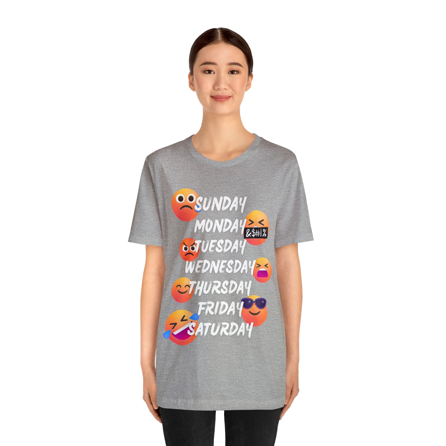 Emoji Day of the Week Jersey Short Sleeve Tee