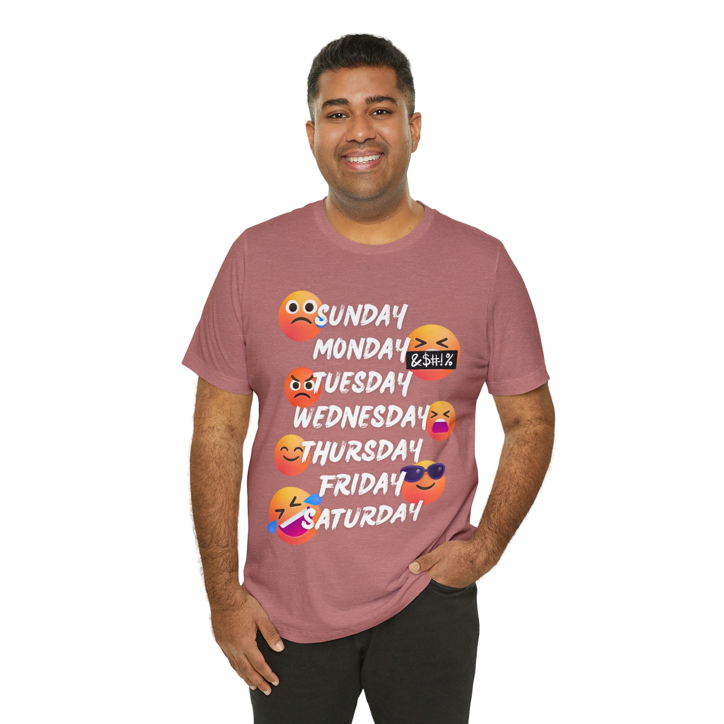 Emoji Day of the Week Jersey Short Sleeve Tee