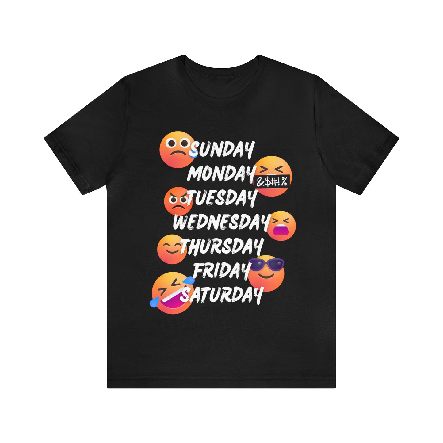 Emoji Day of the Week Jersey Short Sleeve Tee