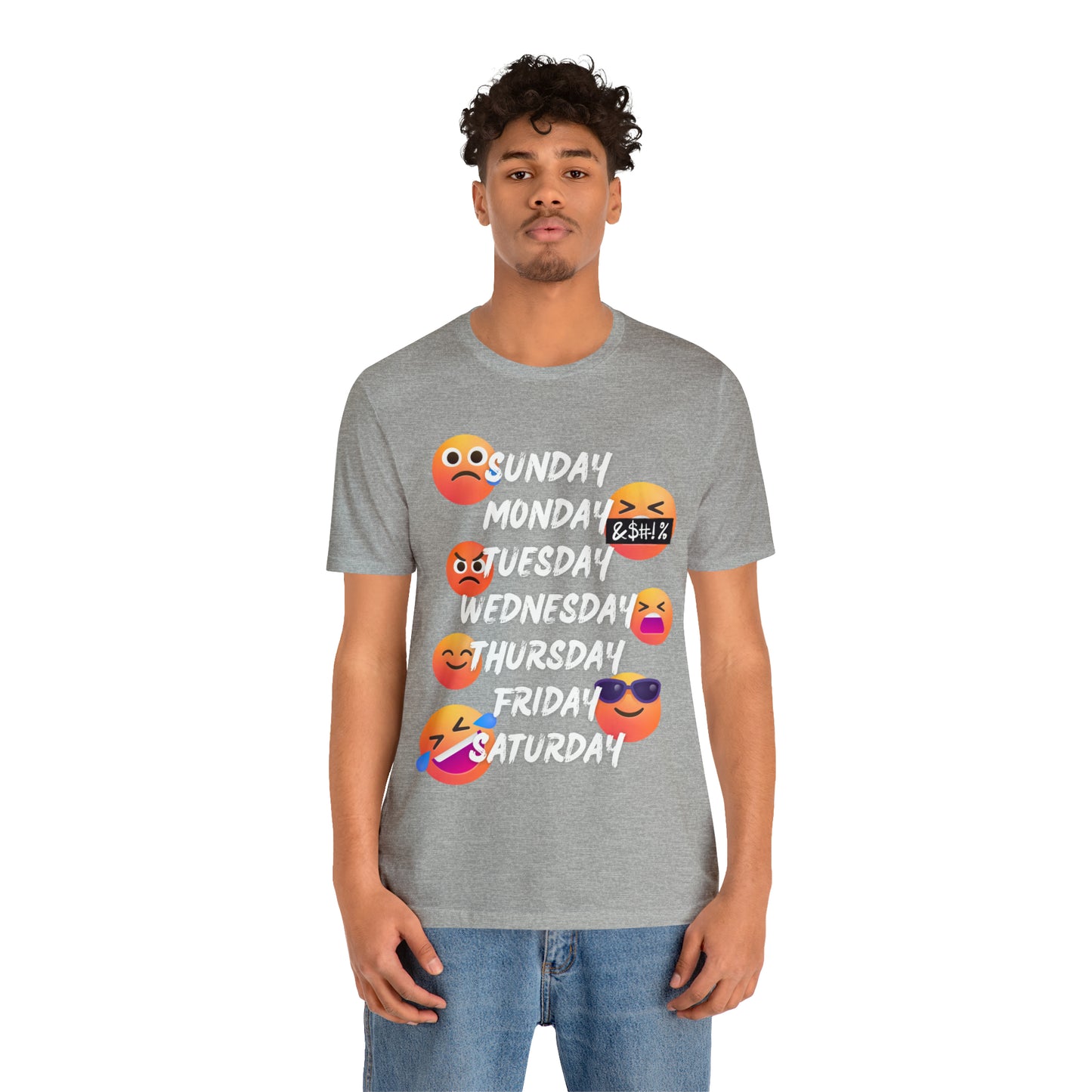 Emoji Day of the Week Jersey Short Sleeve Tee