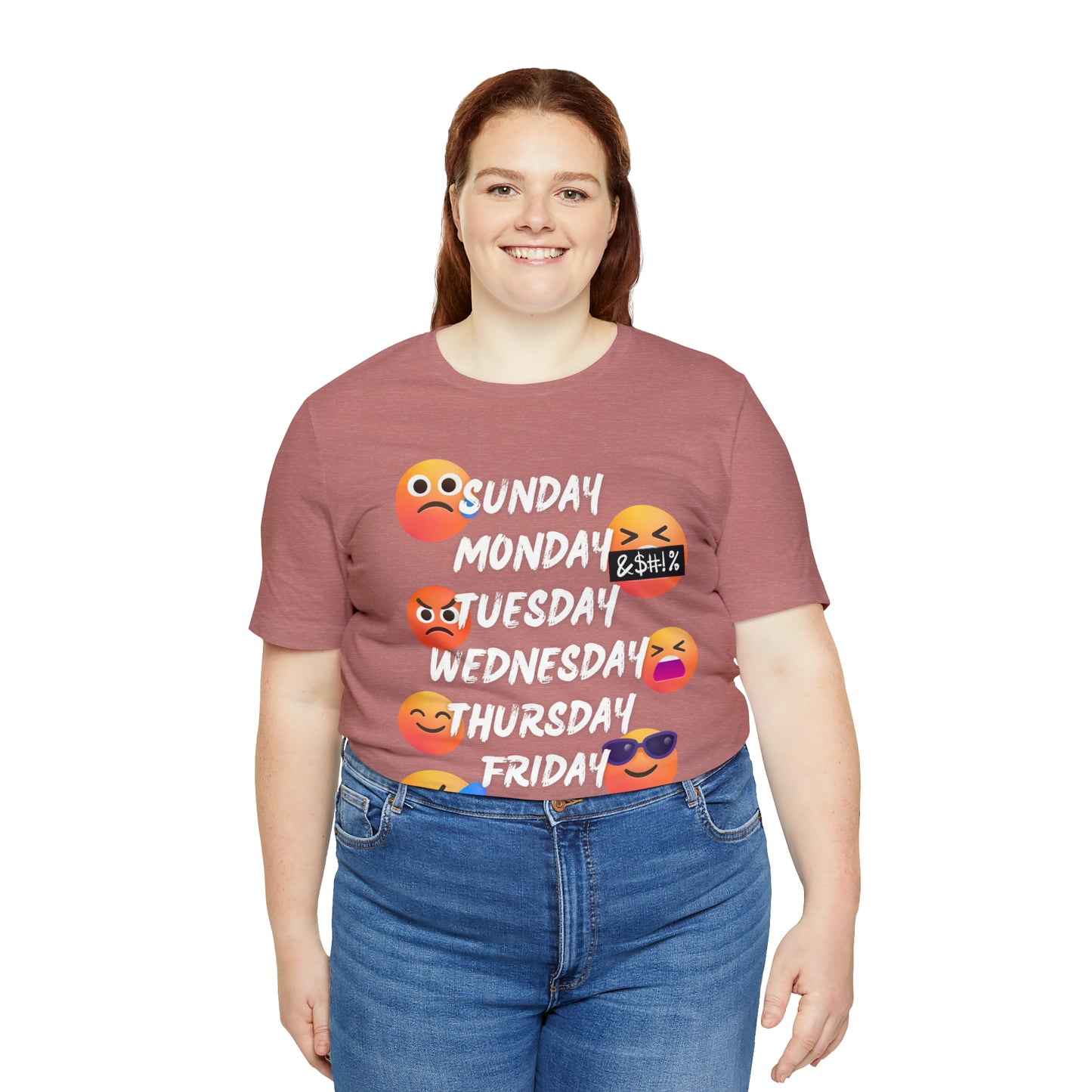 Emoji Day of the Week Jersey Short Sleeve Tee
