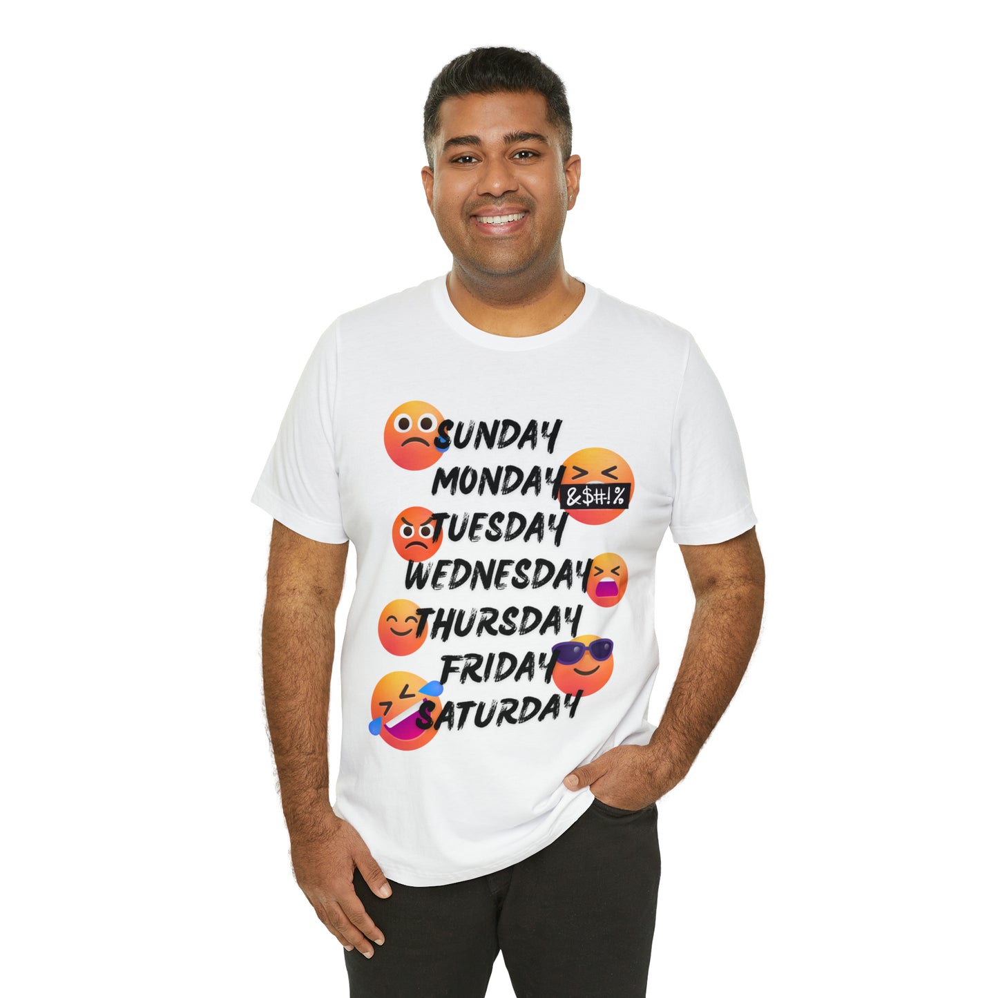 Emoji Day of the Week Jersey Short Sleeve Tee