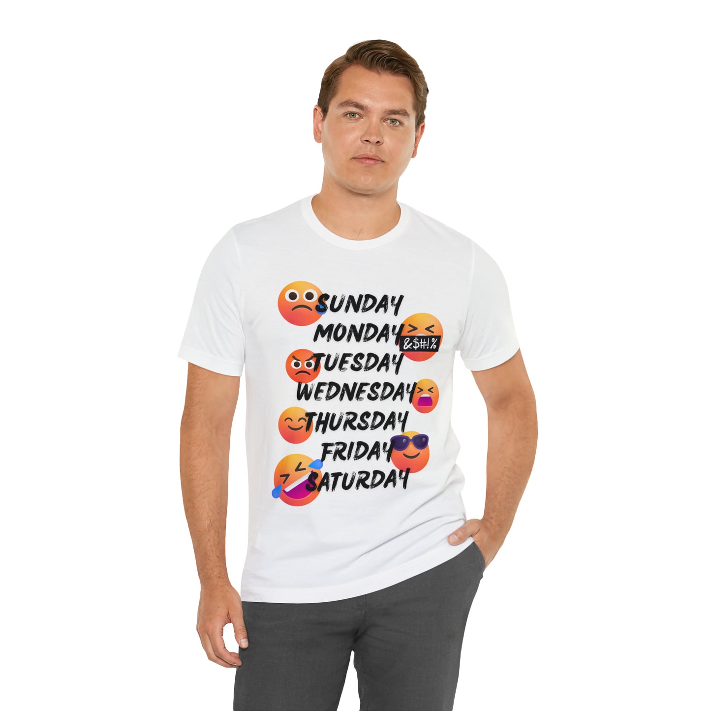 Emoji Day of the Week Jersey Short Sleeve Tee