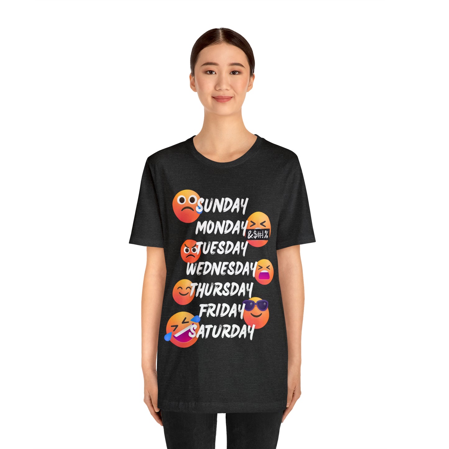 Emoji Day of the Week Jersey Short Sleeve Tee