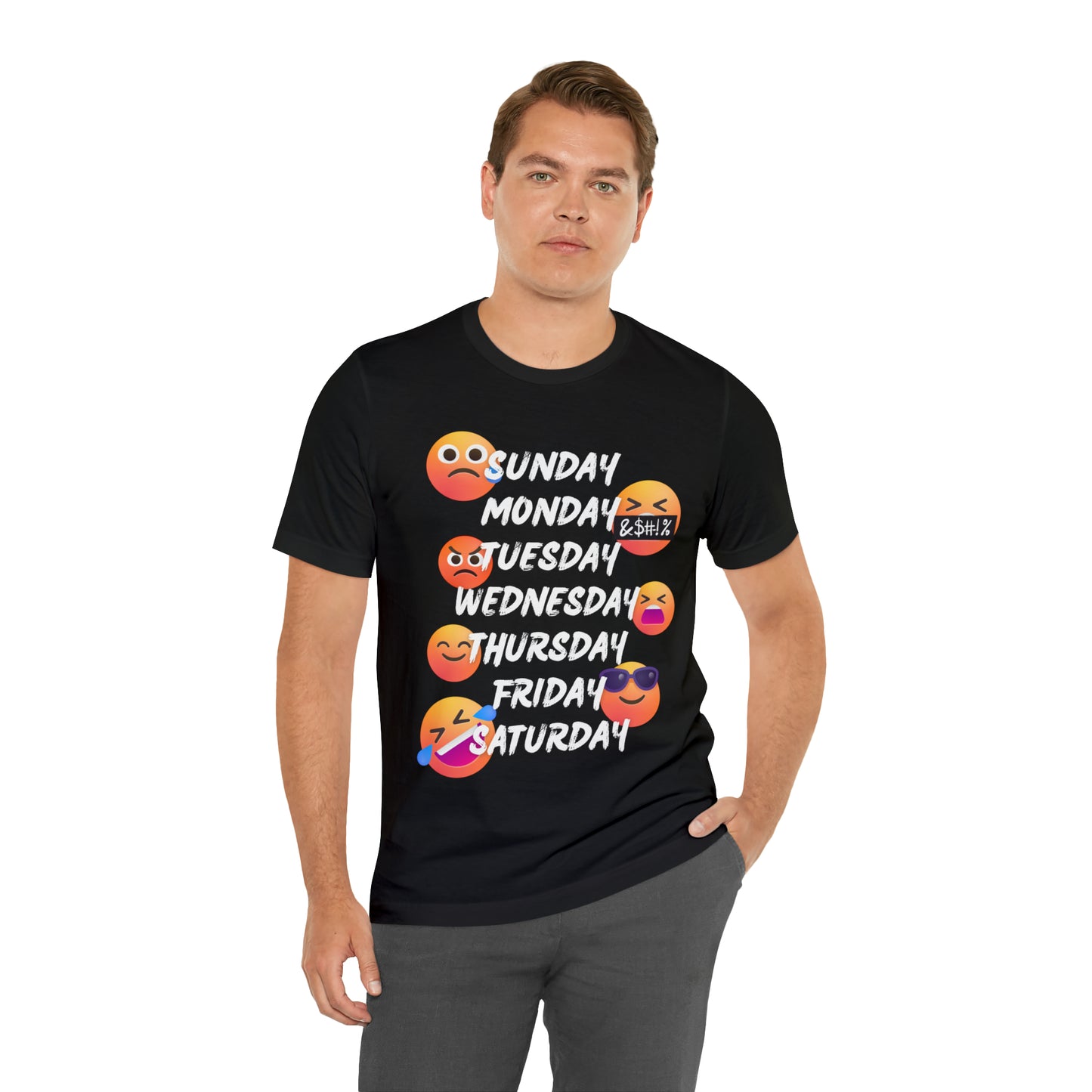 Emoji Day of the Week Jersey Short Sleeve Tee