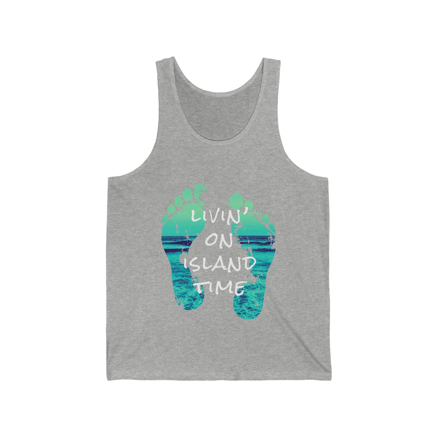 Livin' on Island Time Unisex Jersey Tank