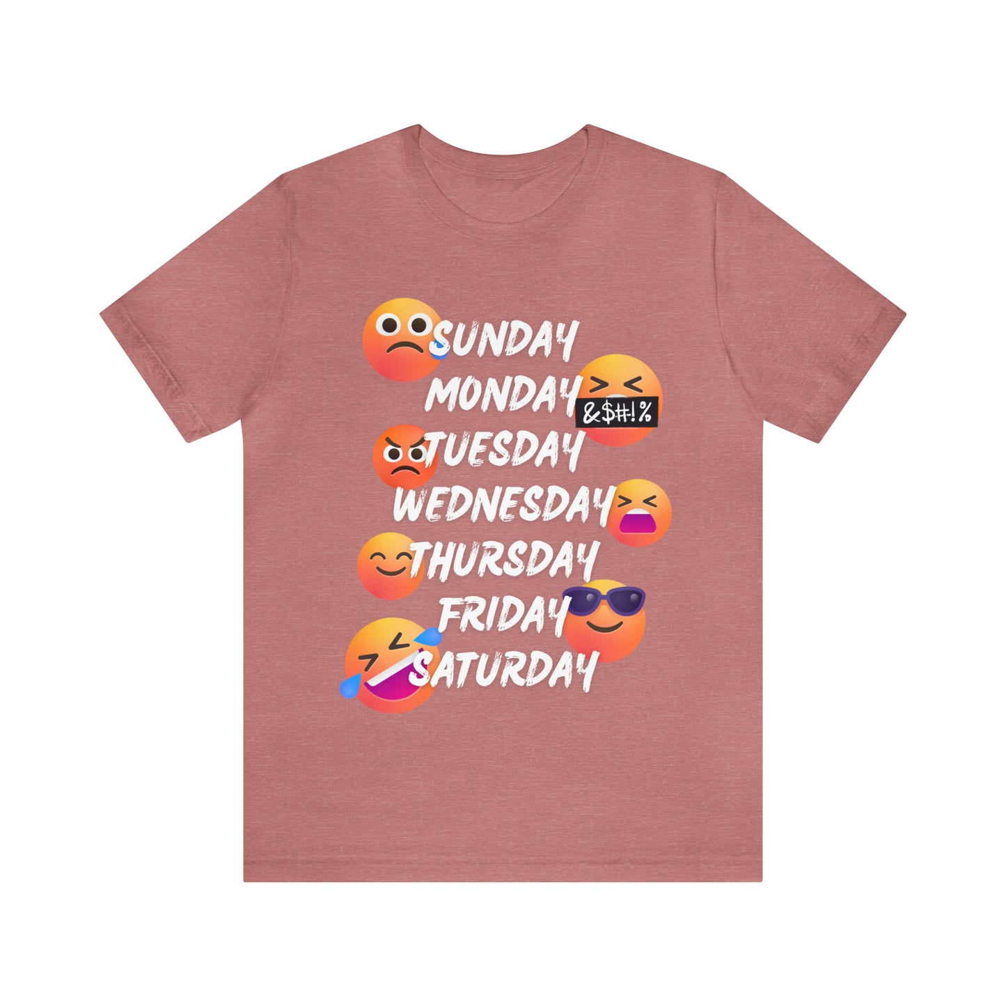 Emoji Day of the Week Jersey Short Sleeve Tee