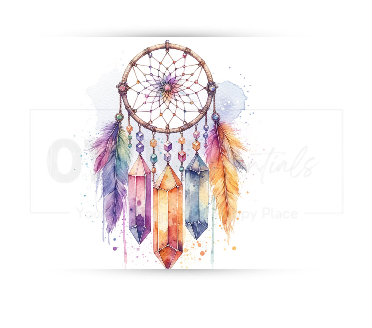 Boho Dreamcatcher 20 oz Skinny Tumbler Sublimation Design - PNG Instant - DIGITAL DOWNLOAD
