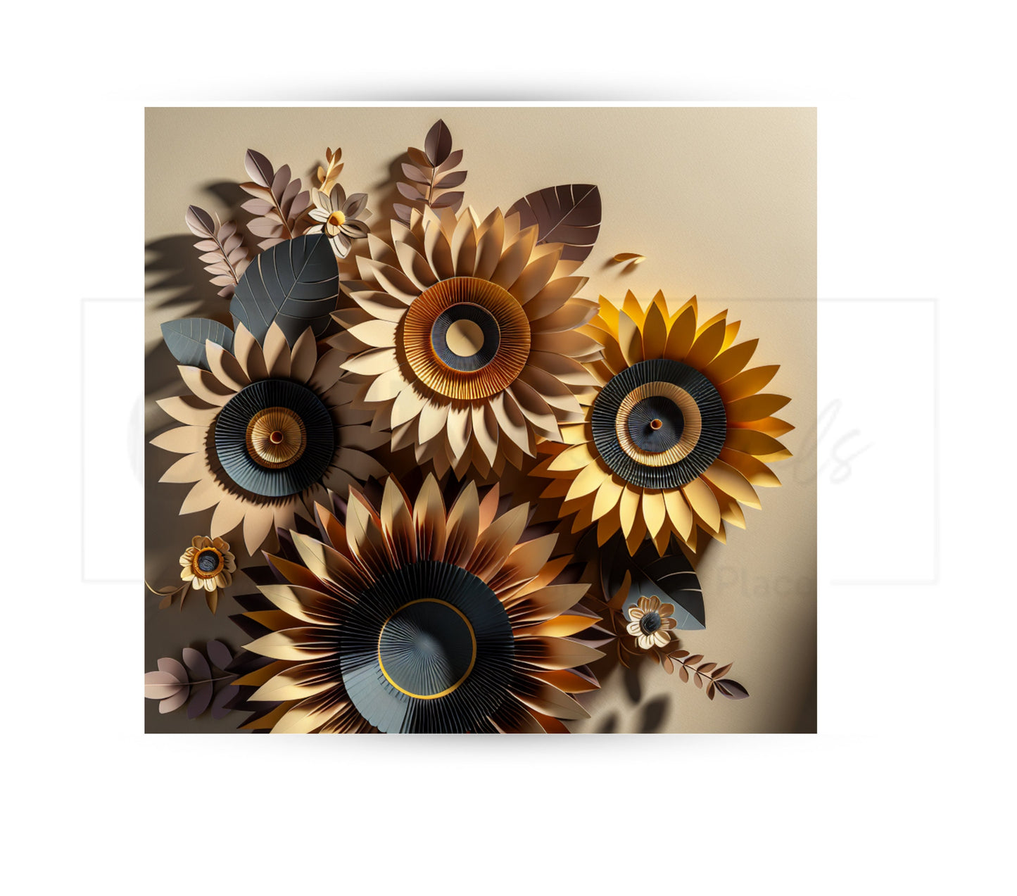 Sunflower 20 oz Skinny Tumbler Sublimation Design - PNG Instant - DIGITAL DOWNLOAD