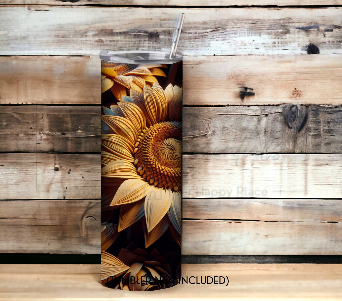 Sunflower 20 oz Skinny Tumbler Sublimation Design - PNG Instant - DIGITAL DOWNLOAD