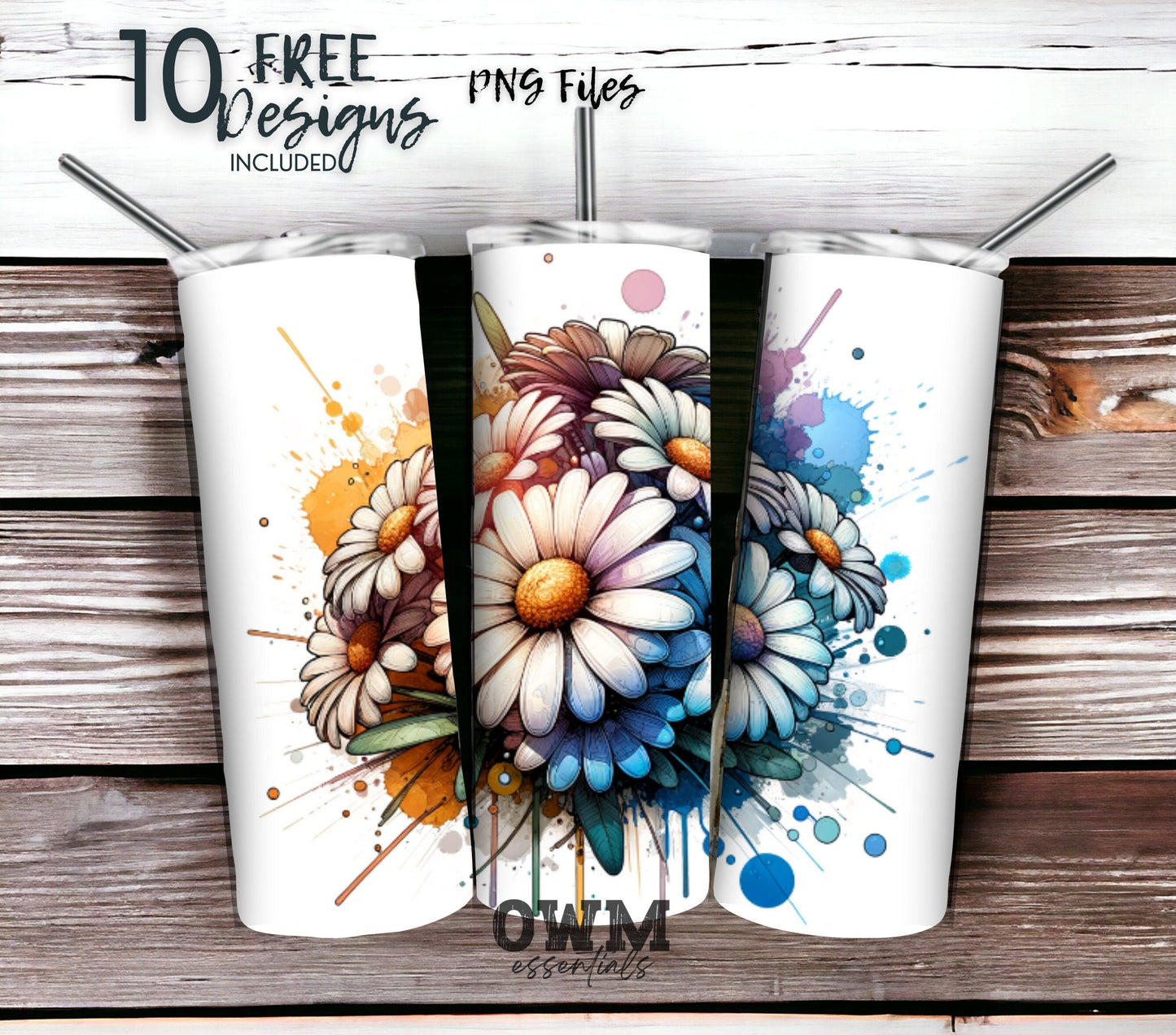 Sunflower 20 oz Skinny Tumbler Sublimation Design - PNG Instant - DIGITAL DOWNLOAD