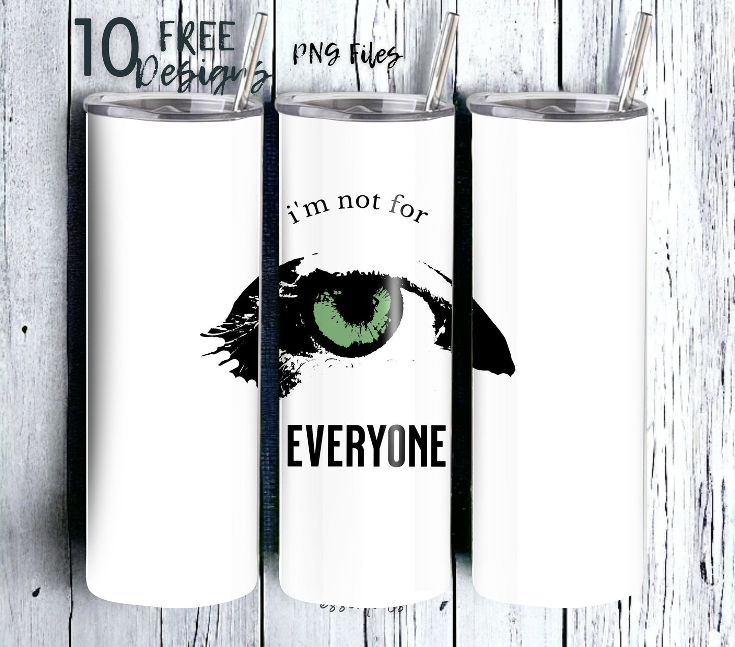 I'm Not for Everyone 20 oz Skinny Tumbler Sublimation Design - PNG Instant - DIGITAL DOWNLOAD