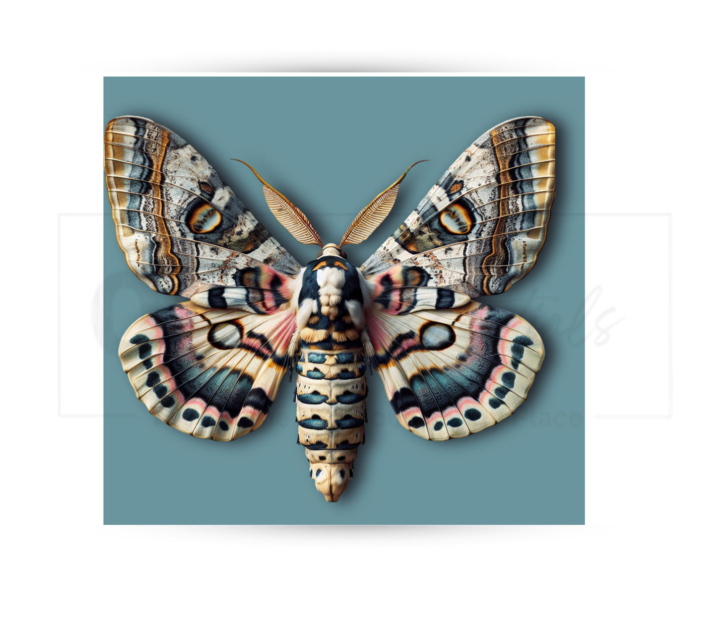 Moth 20 oz Skinny Tumbler Sublimation Design - PNG Instant - DIGITAL DOWNLOAD