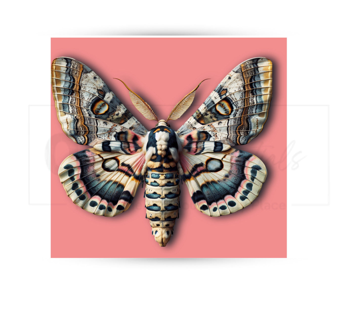 Moth 20 oz Skinny Tumbler Sublimation Design - PNG Instant - DIGITAL DOWNLOAD