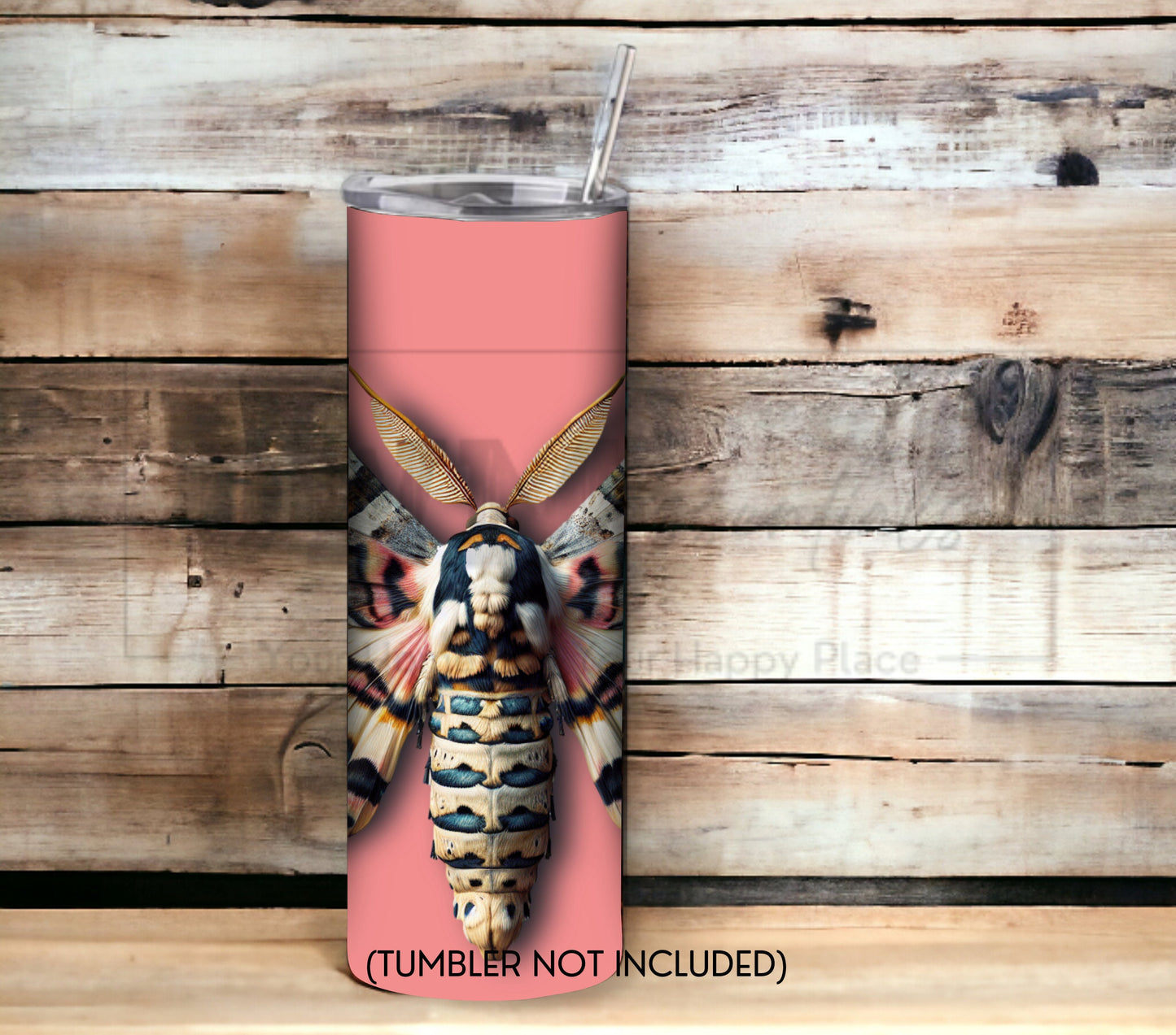 Moth 20 oz Skinny Tumbler Sublimation Design - PNG Instant - DIGITAL DOWNLOAD