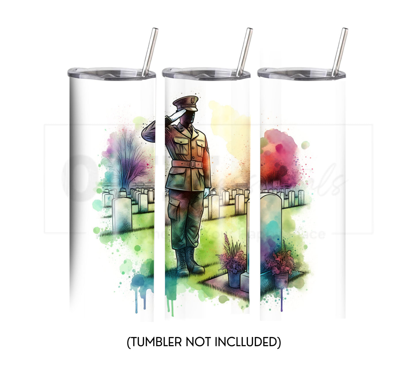 Memorial/Veterans Day 20 oz Skinny Tumbler Sublimation Design - PNG Instant - DIGITAL DOWNLOAD