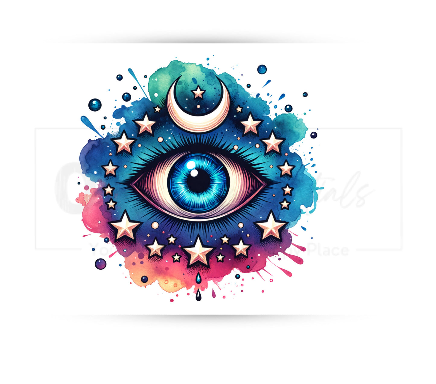 Third Eye 20 oz Skinny Tumbler Sublimation Design - PNG Instant - DIGITAL DOWNLOAD