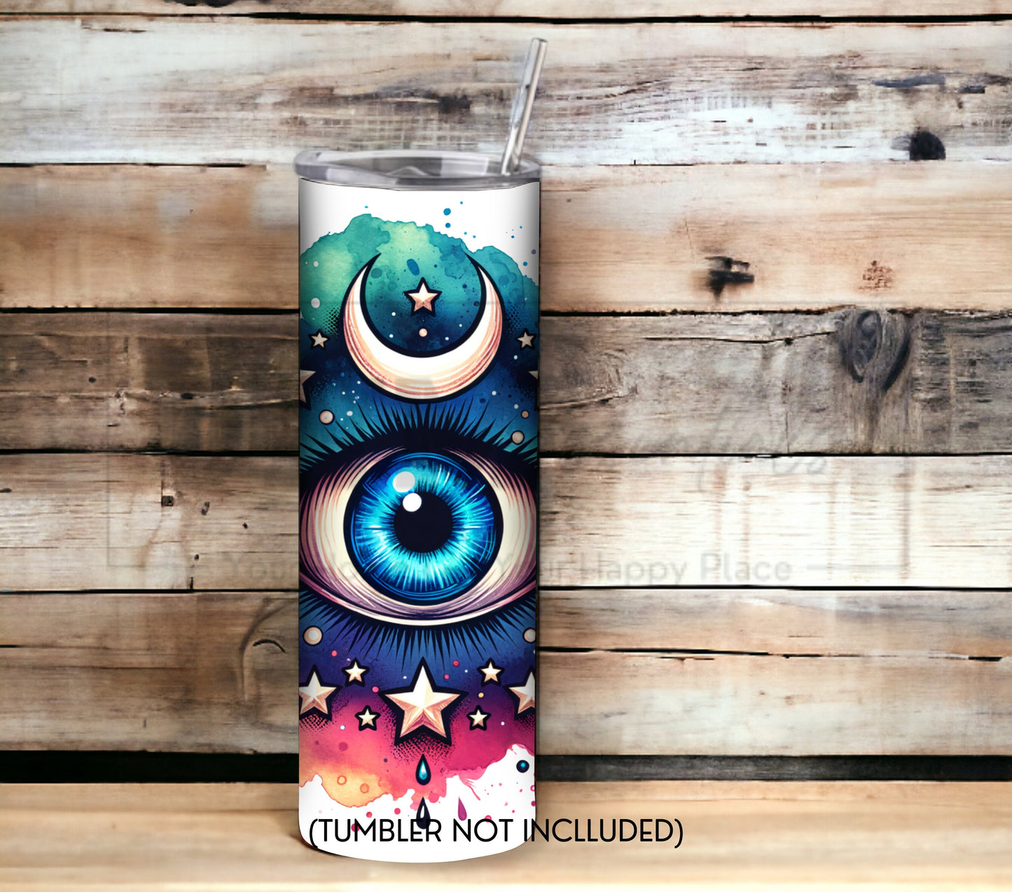 Third Eye 20 oz Skinny Tumbler Sublimation Design - PNG Instant - DIGITAL DOWNLOAD