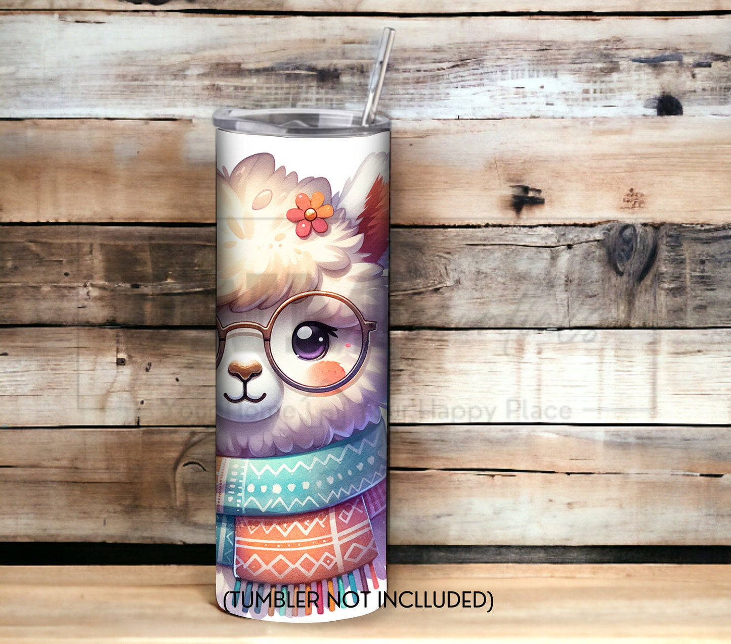 Alpaca 20 oz Skinny Tumbler Sublimation Design - PNG Instant - DIGITAL DOWNLOAD