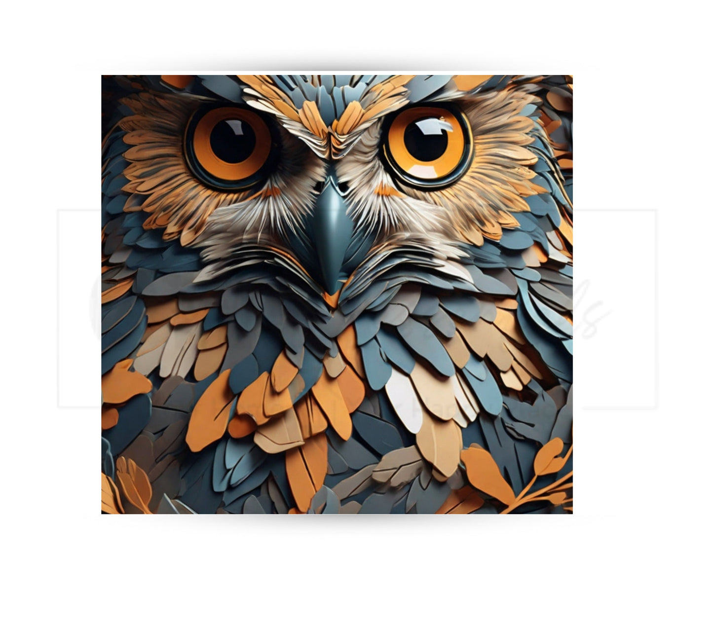 Owl 20 oz Skinny Tumbler Sublimation Design - PNG Instant - DIGITAL DOWNLOAD