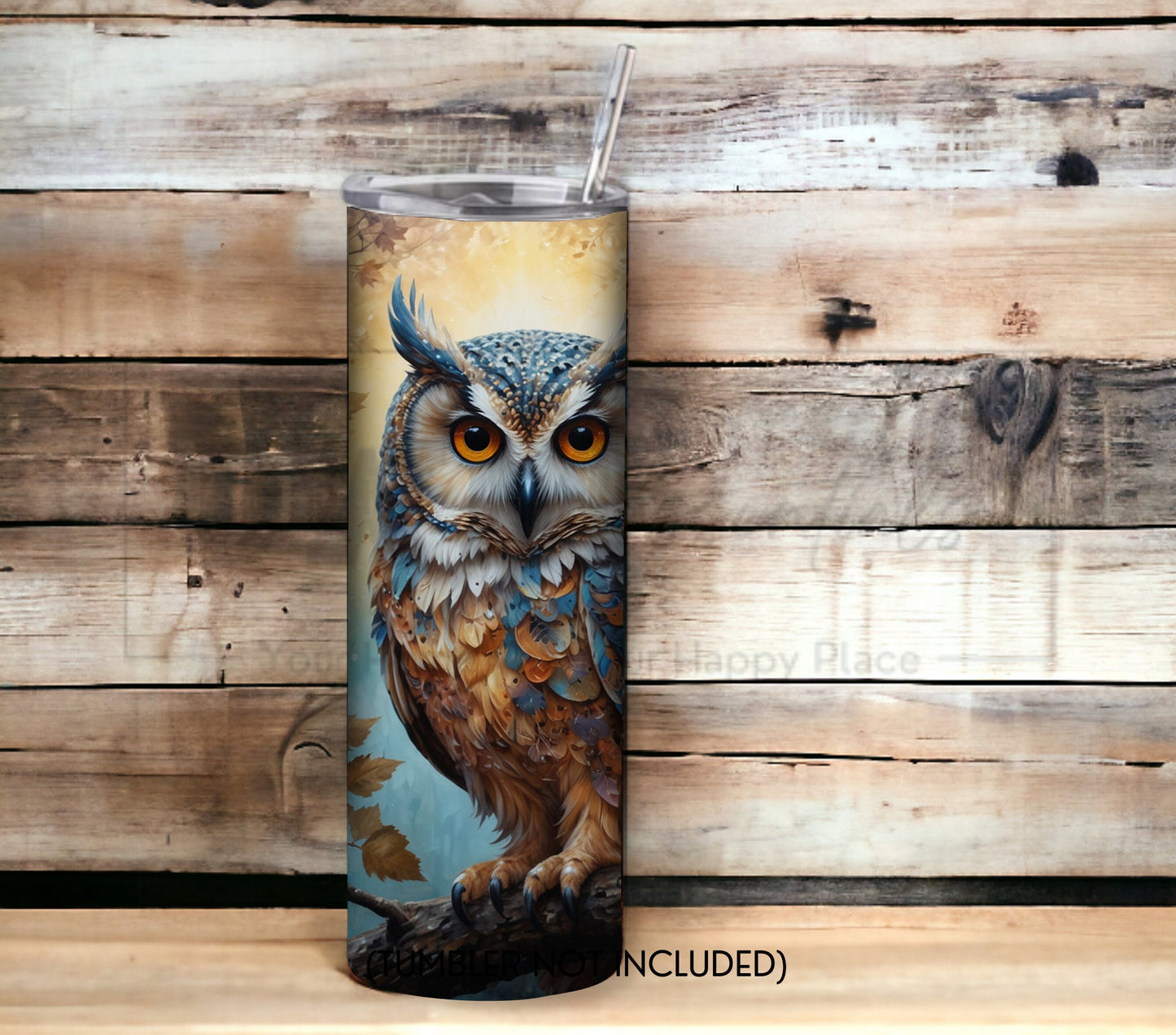 Owl 20 oz Skinny Tumbler Sublimation Design - PNG Instant - DIGITAL DOWNLOAD