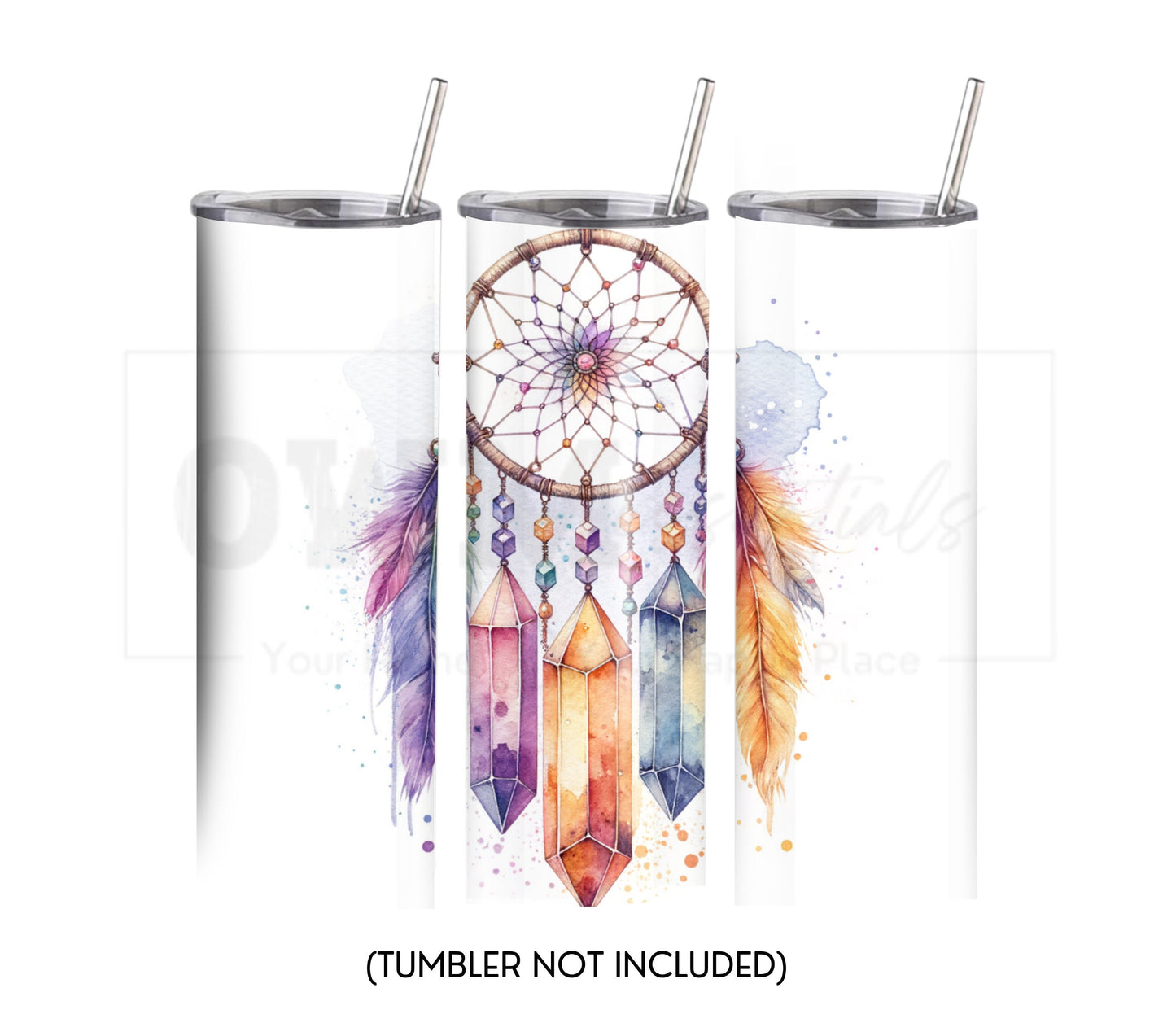 Boho Dreamcatcher 20 oz Skinny Tumbler Sublimation Design - PNG Instant - DIGITAL DOWNLOAD