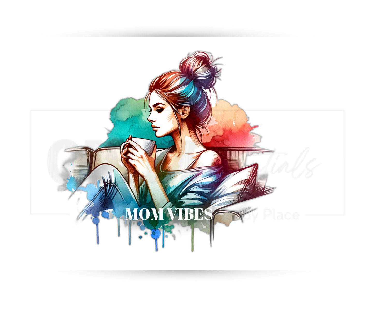 Running on Caffeine an Mom Vibes 20 oz Skinny Tumbler Sublimation Design - PNG Instant - DIGITAL DOWNLOAD