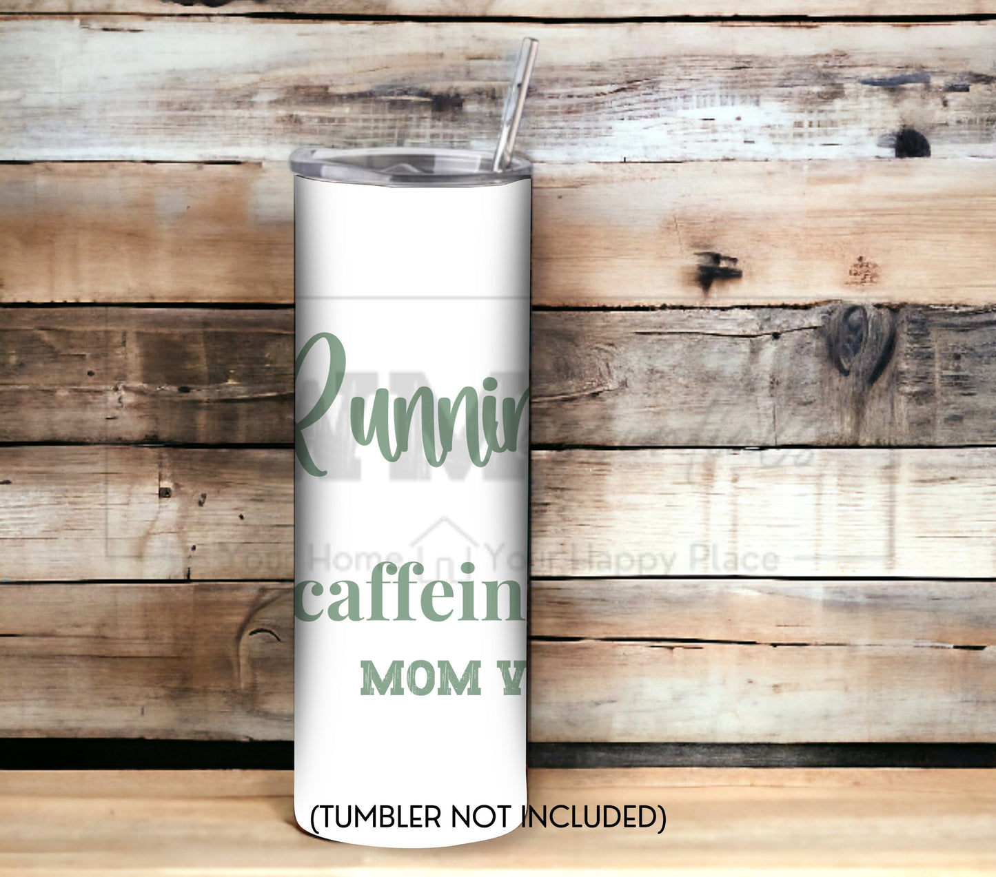 Running on Caffeine an Mom Vibes 20 oz Skinny Tumbler Sublimation Design - PNG Instant - DIGITAL DOWNLOAD