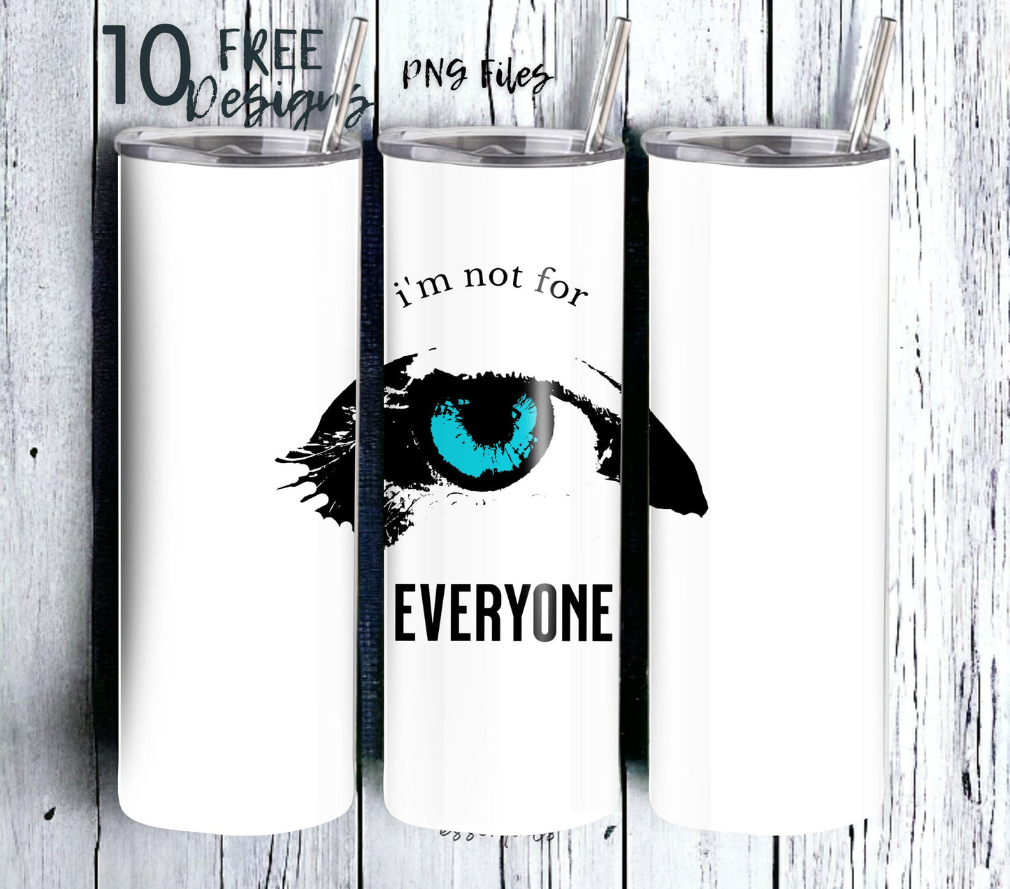 I'm Not for Everyone 20 oz Skinny Tumbler Sublimation Design - PNG Instant - DIGITAL DOWNLOAD