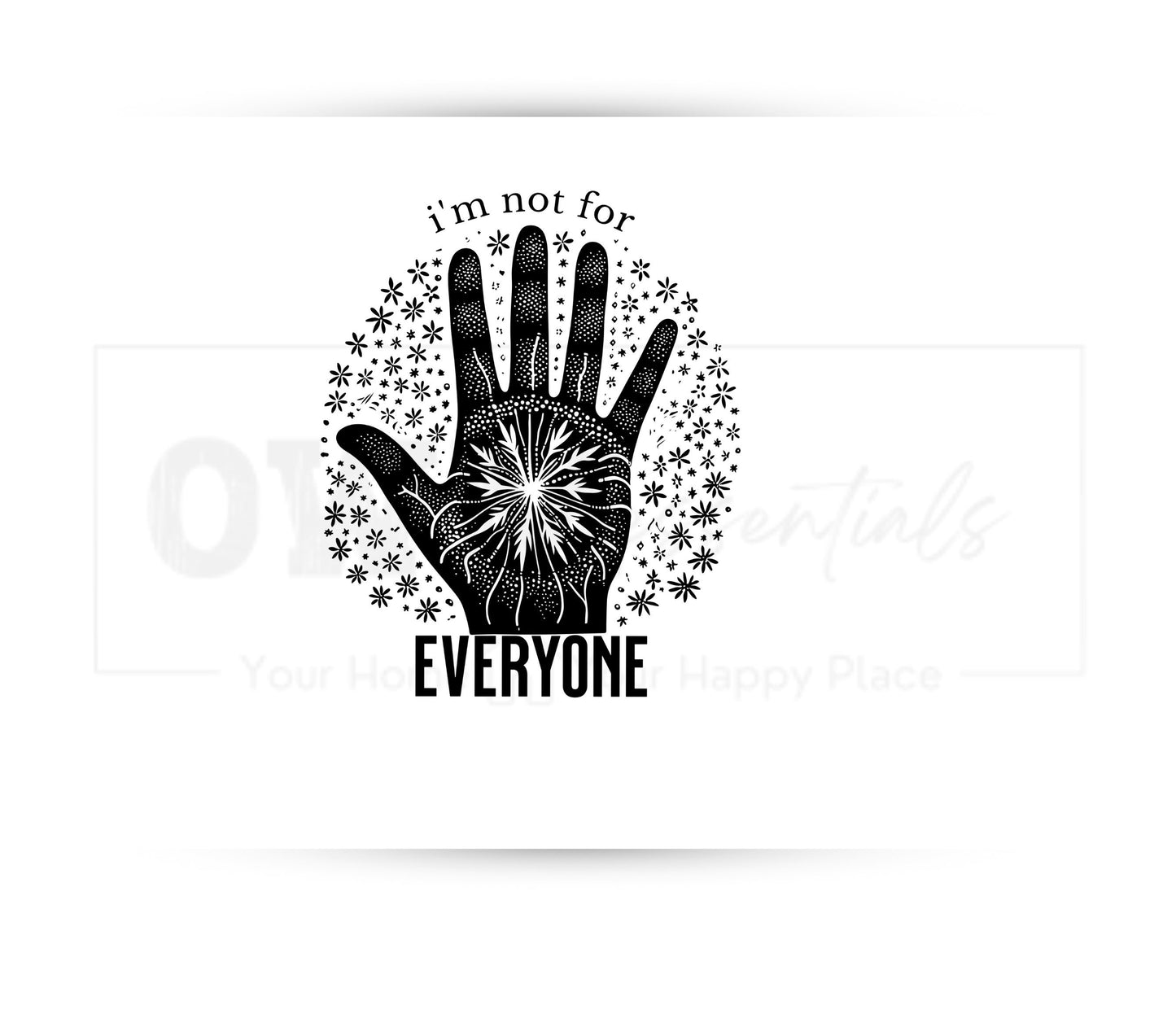 I'm Not for Everyone 20 oz Skinny Tumbler Sublimation Design - PNG Instant - DIGITAL DOWNLOAD