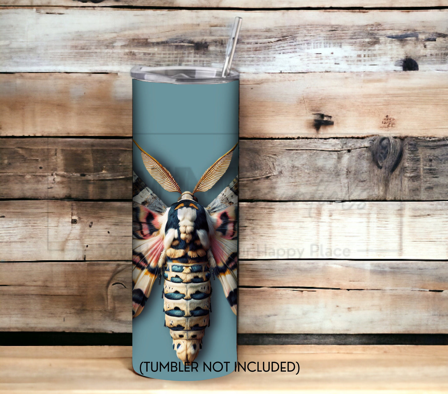Moth 20 oz Skinny Tumbler Sublimation Design - PNG Instant - DIGITAL DOWNLOAD