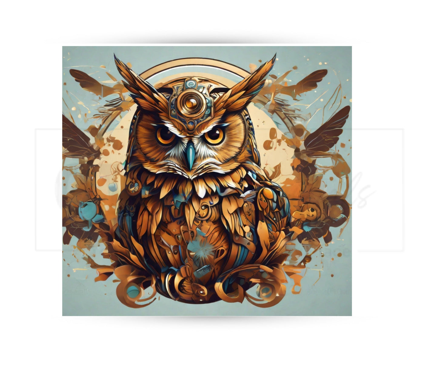 Owl 20 oz Skinny Tumbler Sublimation Design - PNG Instant - DIGITAL DOWNLOAD