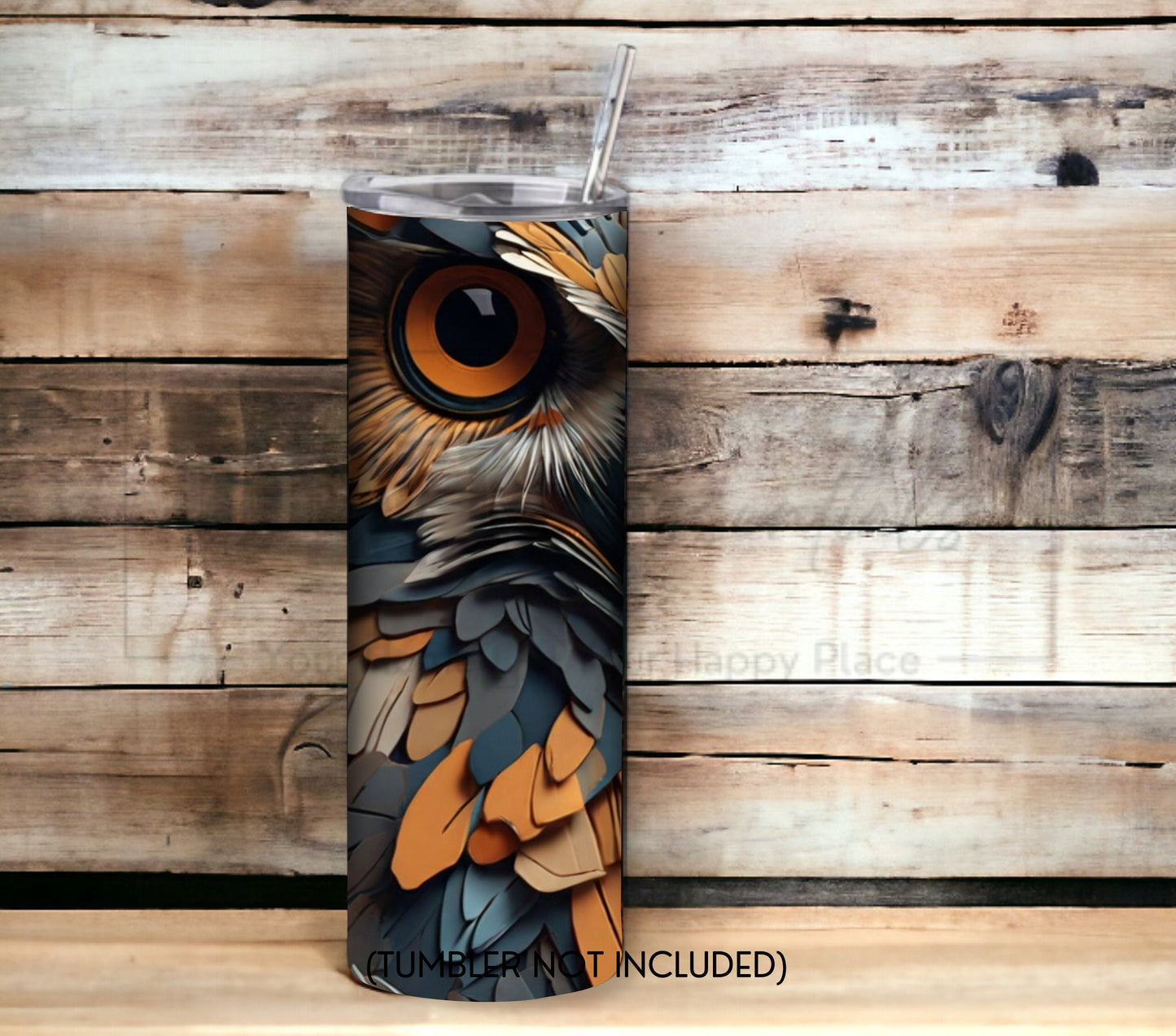 Owl 20 oz Skinny Tumbler Sublimation Design - PNG Instant - DIGITAL DOWNLOAD