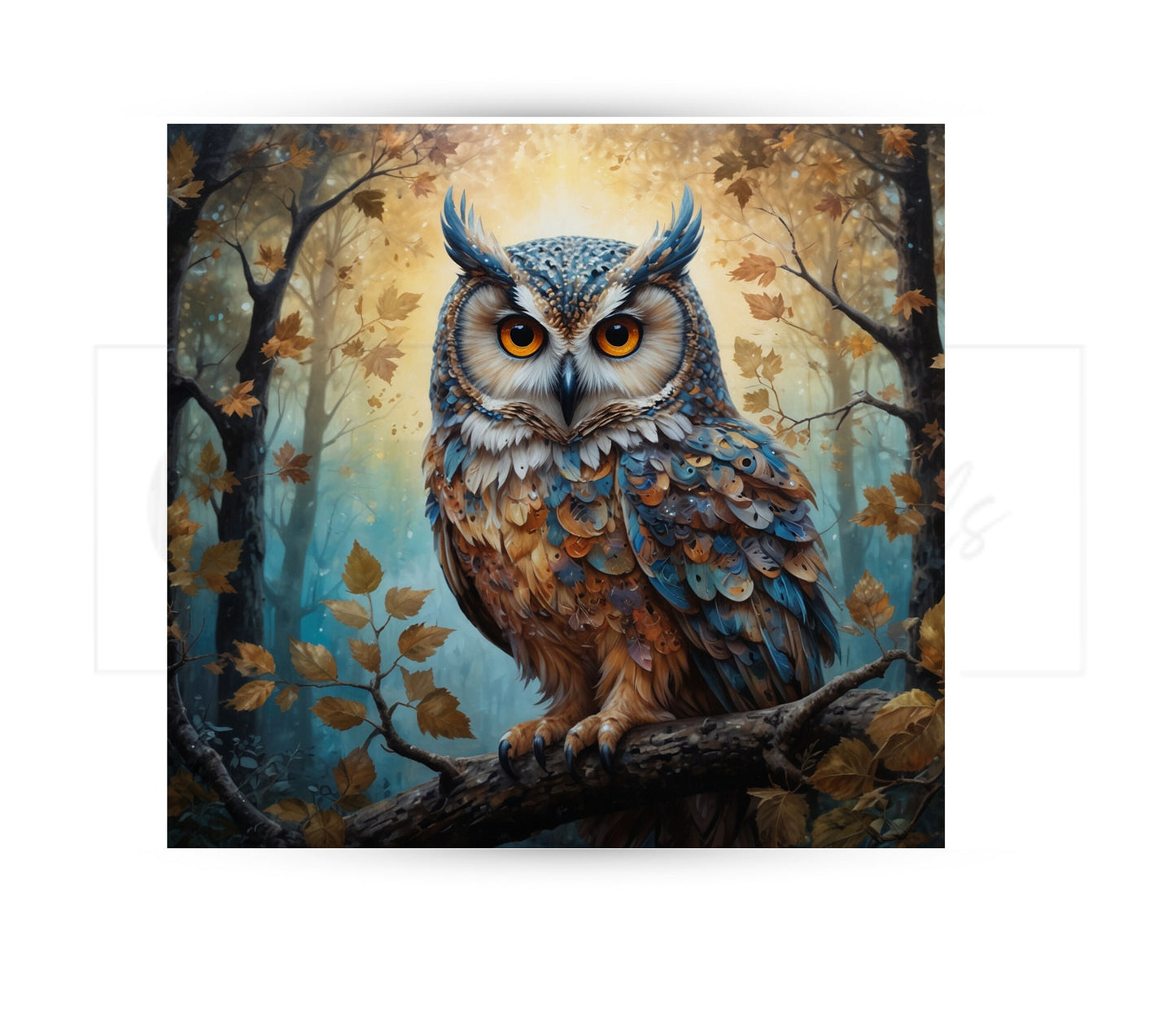 Owl 20 oz Skinny Tumbler Sublimation Design - PNG Instant - DIGITAL DOWNLOAD