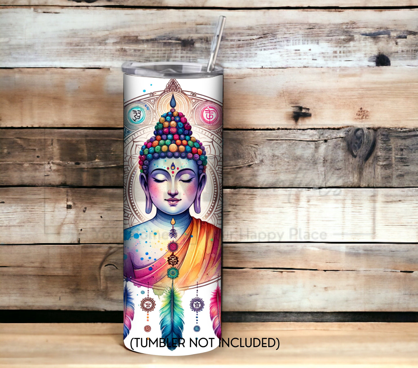 Colorful Buddha 20 oz Skinny Tumbler Sublimation Design - PNG Instant - DIGITAL DOWNLOAD