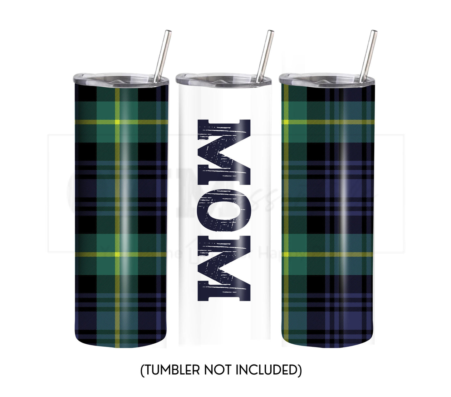 Plaid Mom 20 oz Skinny Tumbler Sublimation Design - PNG Instant - DIGITAL DOWNLOAD