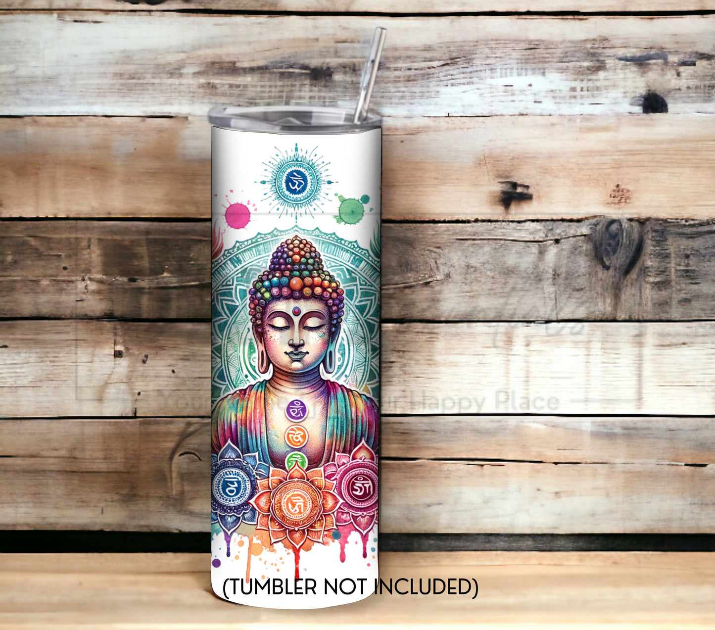 Colorful Buddha 20 oz Skinny Tumbler Sublimation Design - PNG Instant - DIGITAL DOWNLOAD