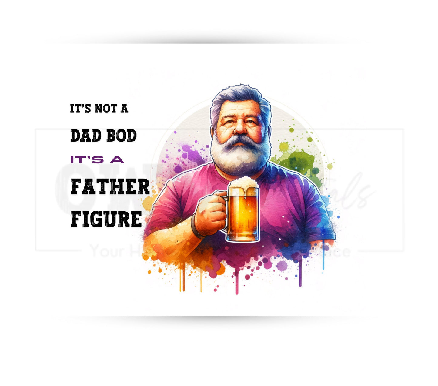 Dad Bod 20 oz Skinny Tumbler Sublimation Design - PNG Instant - DIGITAL DOWNLOAD